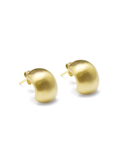 F182 gold Titanium 316L Stainless Steel Geometric Minimalist Stud Earring with e-coated waterproof