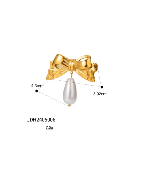 JDH2405006 Stainless steel Imitation Pearl Minimalist Star Hair Barrette