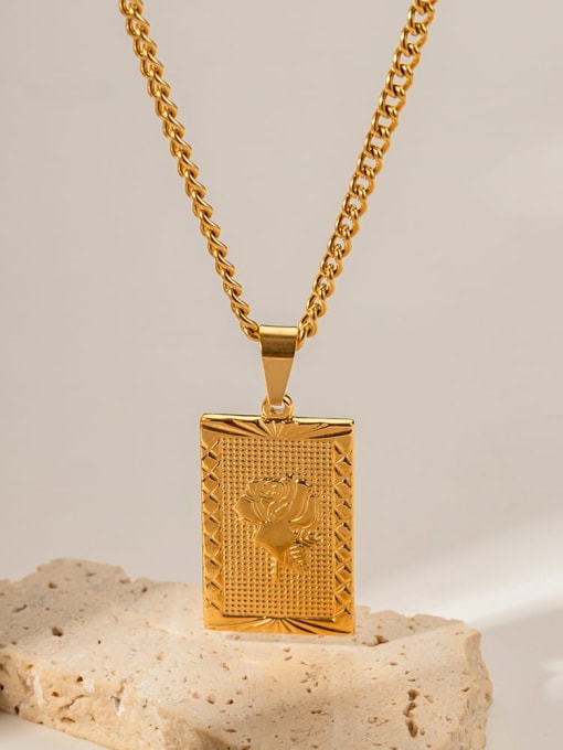 J&D Stainless steel Geometric Hip Hop Necklace 1