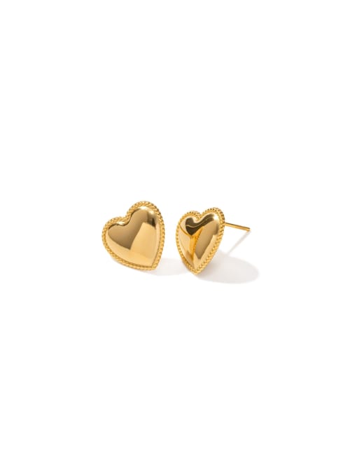 J&D Stainless steel Heart Trend Stud Earring