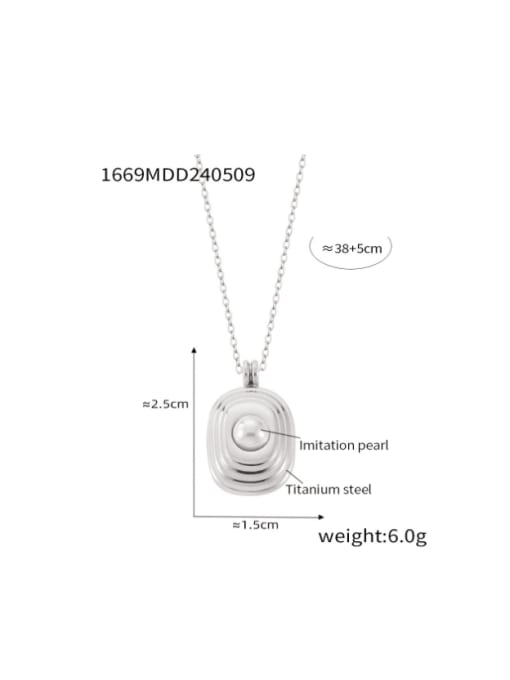 P1669 Steel Necklace Titanium Steel Geometric Minimalist Necklace