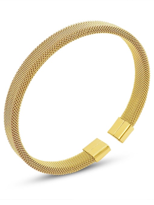 Z223 gold bracelet Titanium Steel Geometric Vintage Band Bangle