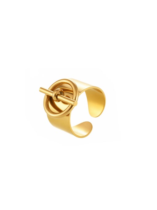 MAKA Stainless steel Geometric Hip Hop Band Ring
