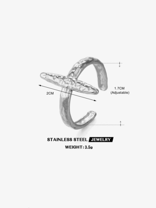 J$L  Steel Jewelry Stainless steel Cross Hip Hop Band Ring 2