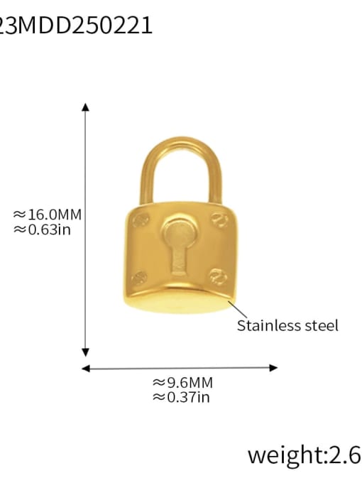 D23 Gold Pendant Stainless steel Minimalist Heart Irregular Diy Pendant