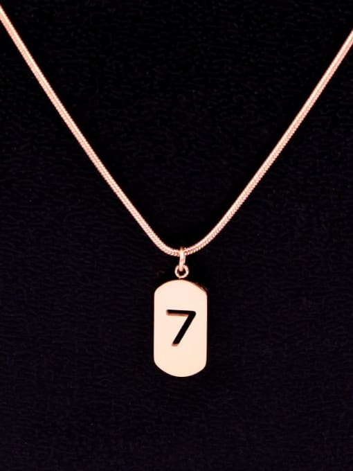 K.Love Titanium Number Minimalist Initials Necklace 2