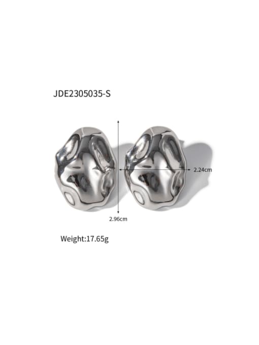 JDE2305035 steel Stainless steel Geometric Hip Hop Stud Earring