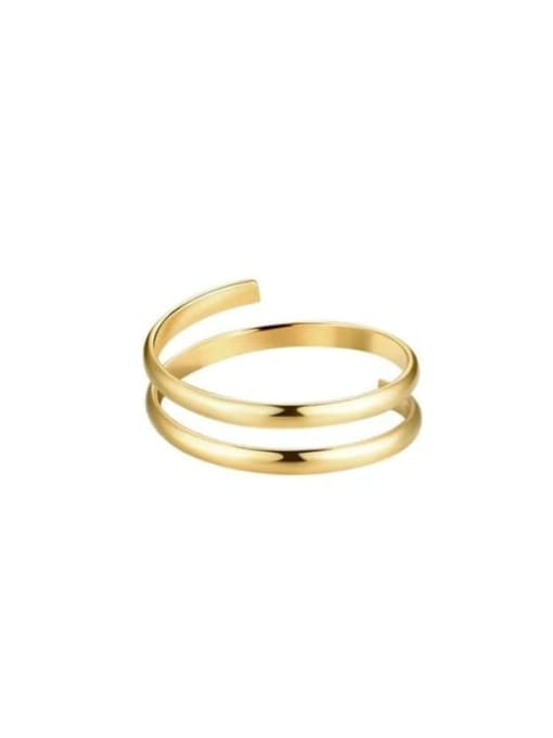 J&D Stainless steel Geometric Trend Stackable Ring