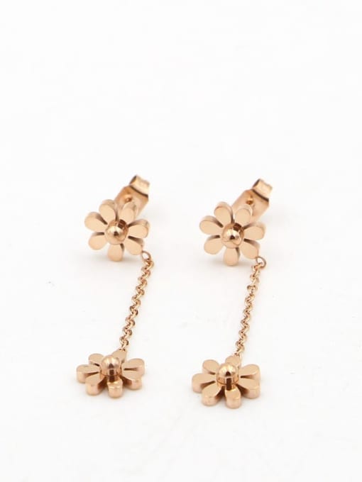 K.Love Titanium Flower Minimalist Stud Earring 0