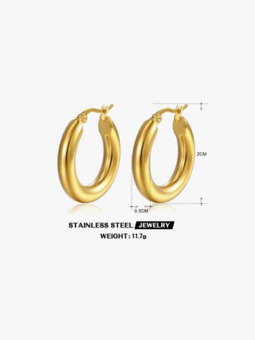 Gold earrings 2cm Stainless steel Geometric Minimalist Hoop Earring