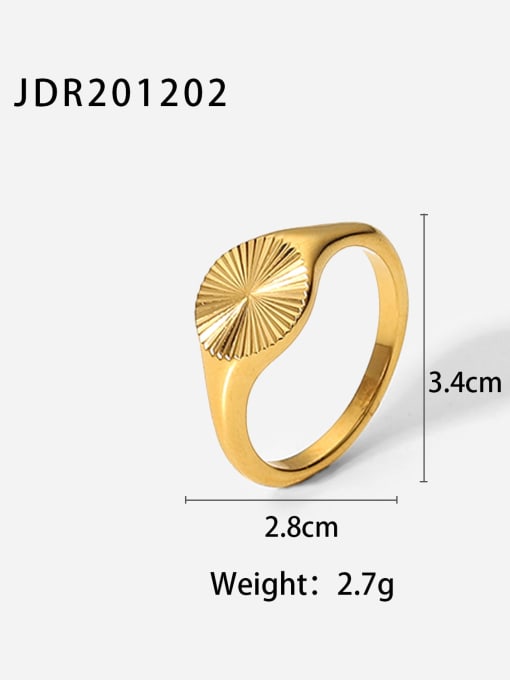 JDR201202 Titanium Steel Geometric Ring