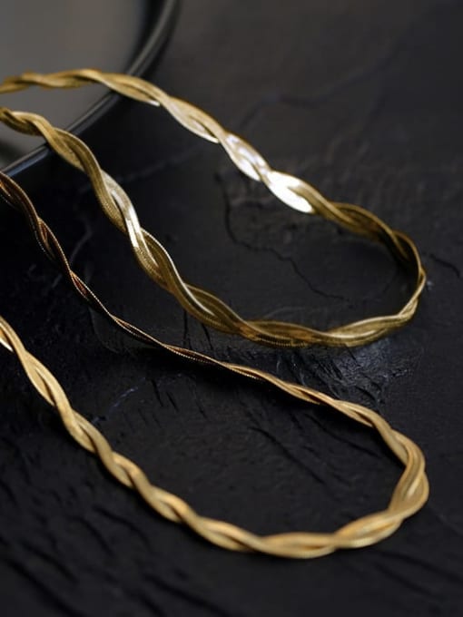 K.Love Titanium Steel Snake Bone Chain Minimalist Necklace 3