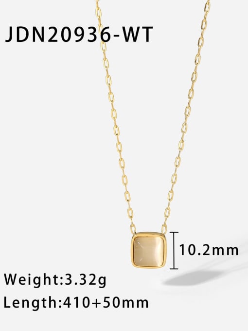 JDN20936 WT Stainless steel Geometric Vintage Necklace
