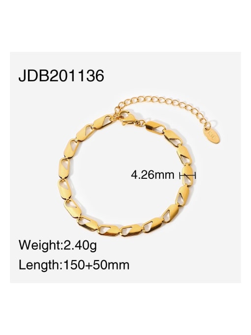 J&D Stainless steel Geometric Minimalist Link Bracelet 4