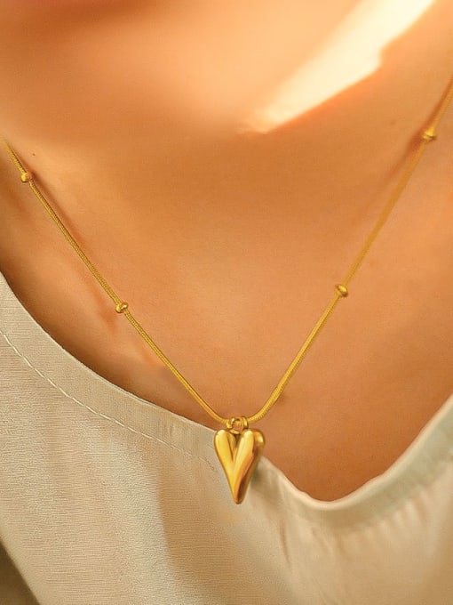 J$L  Steel Jewelry Stainless steel Heart Minimalist Necklace 1