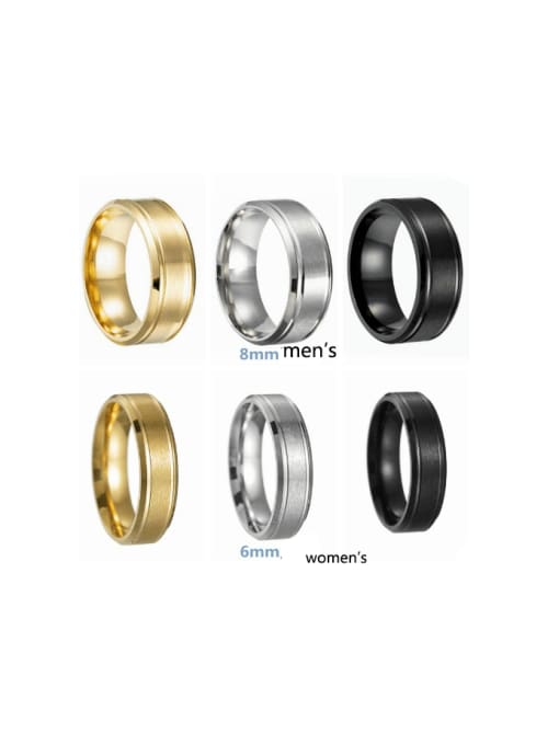 SM-Men's Jewelry Stainless steel Geometric Minimalist Band Ring 1