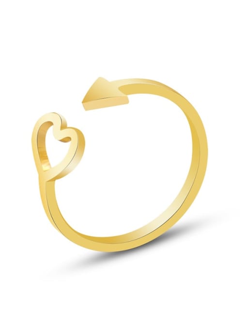 MAKA Titanium Steel Heart Minimalist Band Ring