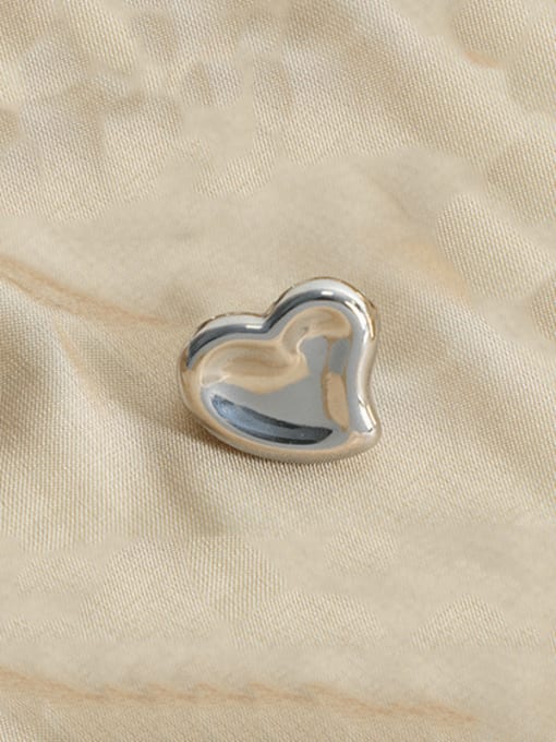 A161 Steel Ring Titanium Steel Heart Hip Hop Band Ring