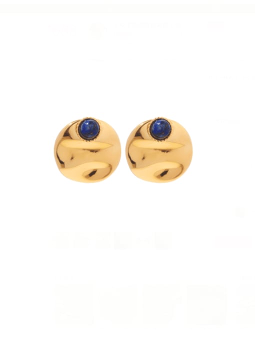 JDE2023432 Stainless steel Turquoise Geometric Trend Stud Earring