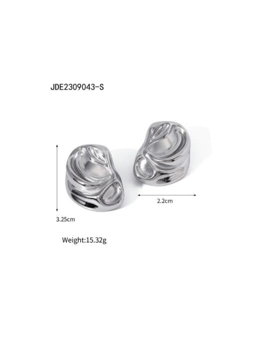 J&D Stainless steel Irregular Hip Hop Stud Earring 1