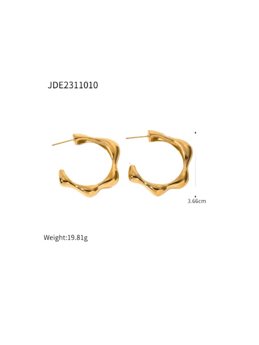 JDE2311010 Gold Stainless steel Geometric Minimalist Stud Earring