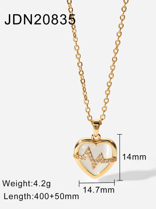 J&D Stainless steel Shell Heart Minimalist Necklace 1