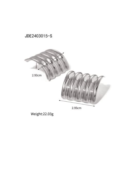 JDE2403015 Steel Stainless steel Irregular Hip Hop Stud Earring