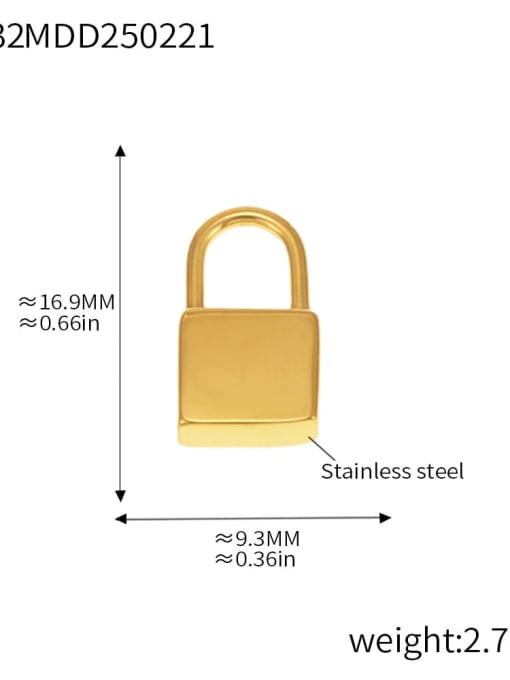 D32 Gold Pendant Stainless steel Minimalist Heart Irregular Diy Pendant