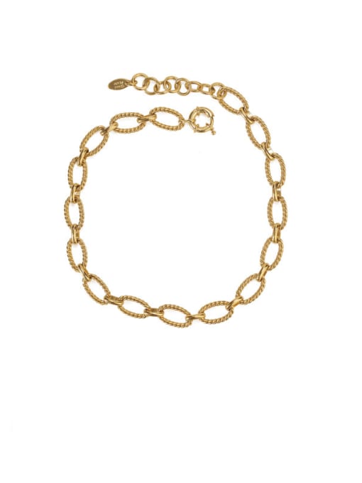 Necklace 34cm Brass Hollow Geometric  chain Vintage Necklace