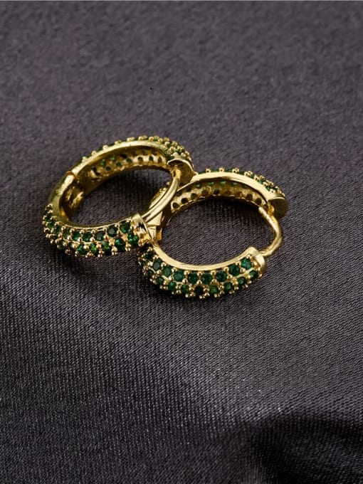 AOG Brass Cubic Zirconia Geometric Vintage Clip Earring 2