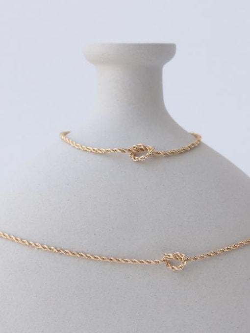 ACCA Brass Irregular knot Vintage Necklace 2