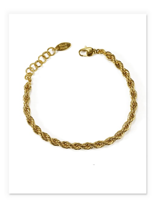 golden Brass Vintage  Hollow chain Bracelet