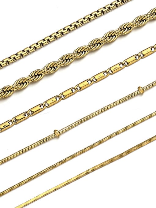 ACCA Brass Geometric Minimalist Chain Necklace 4
