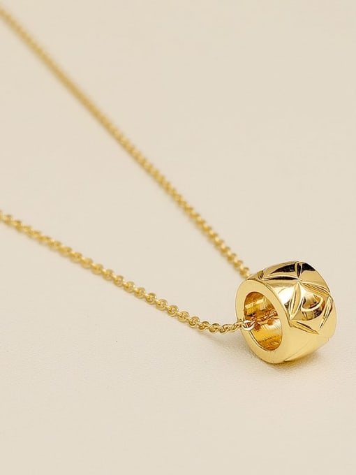 14 K gold Brass smooth Geometric Minimalist Trend Korean Fashion Necklace