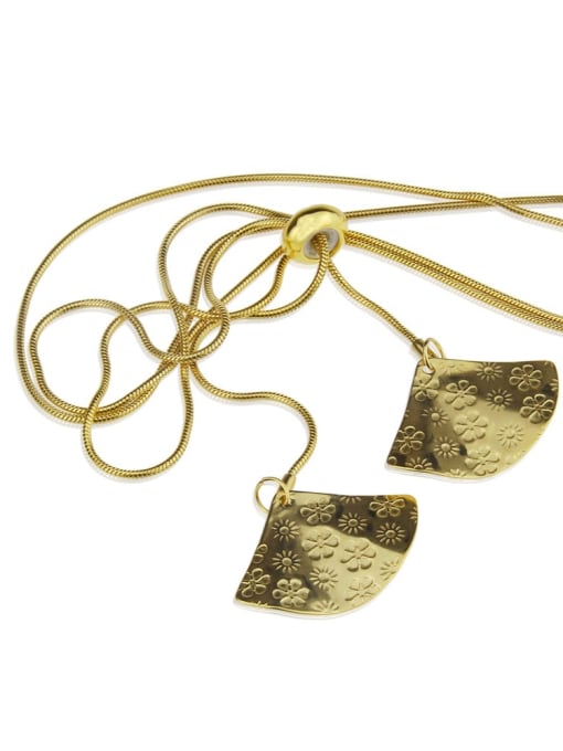 gold Brass smooth irregular minimalist Pendant Necklace