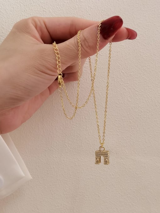 14k Gold Brass Cubic Zirconia Locket Minimalist Necklace