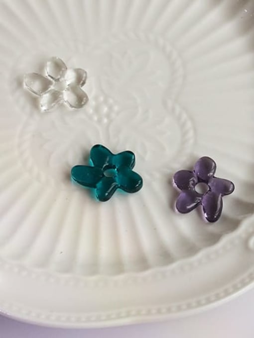 Five Color Hand Glass Flower Stone Minimalist Pendant 3