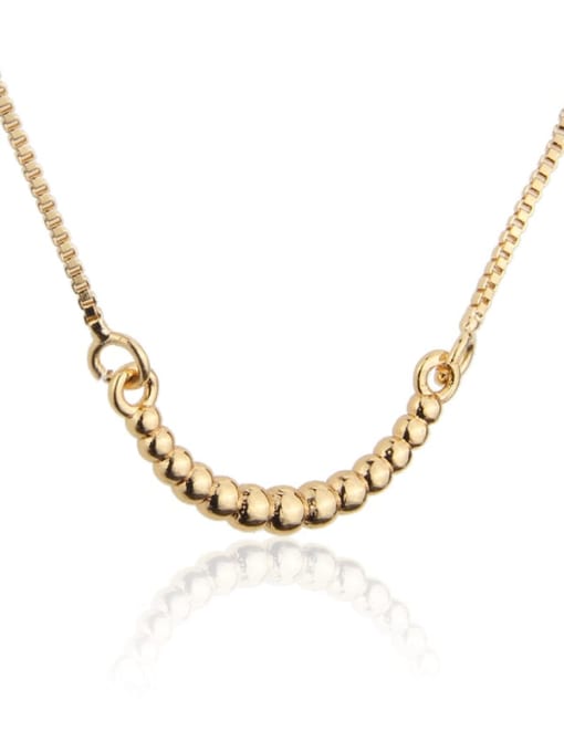 renchi Brass Bead Round Minimalist pendant Necklace 3