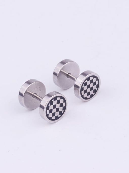 8# Steel Color Stainless steel Bell Minimalist Stud Earring