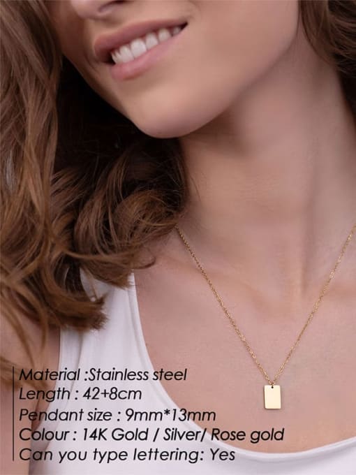 Desoto Stainless steel  Minimalist Geometric Pendant Multi Strand Necklace 2