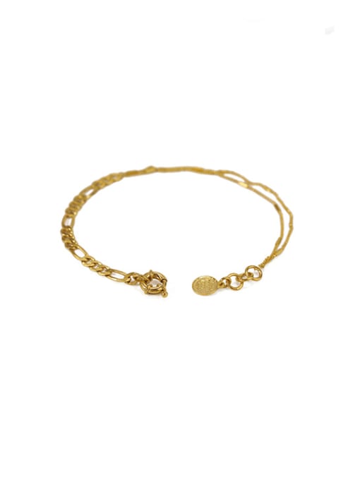 ACCA Brass Coin Vintage Double layer Anklet 2