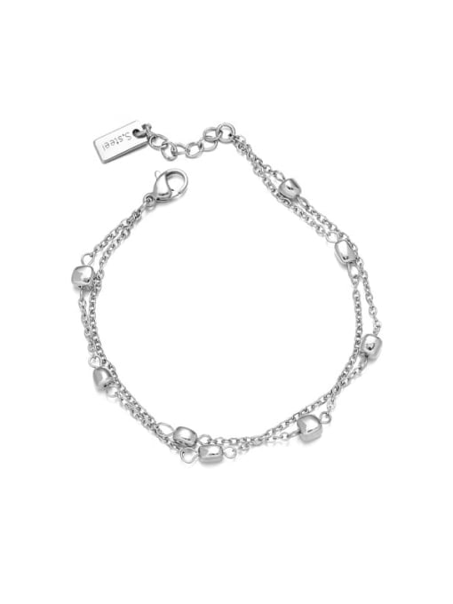 Bracelet Titanium Steel Geometric Hip Hop Multi Strand Necklace