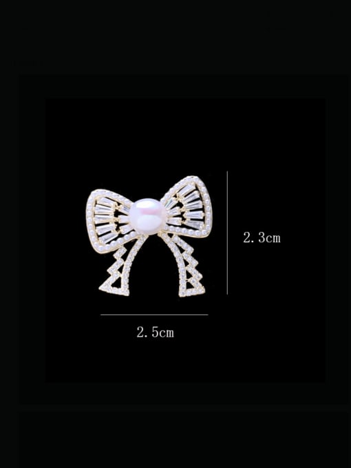 SUUTO Zinc Alloy Cubic Zirconia Bowknot Luxury Cluster Earring 2