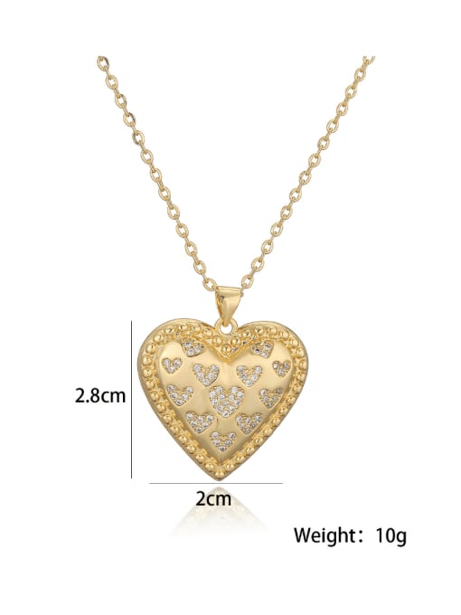 AOG Brass Cubic Zirconia Heart Trend Necklace 1