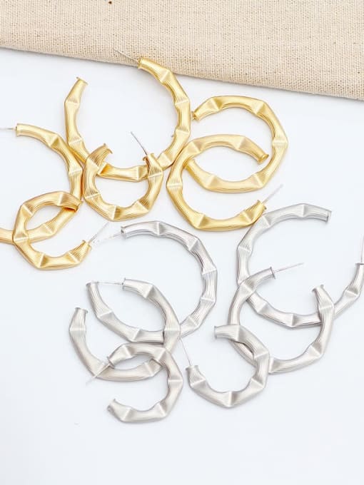 HYACINTH Copper  C-shape minimalist hoop Trend Korean Fashion Earring 2