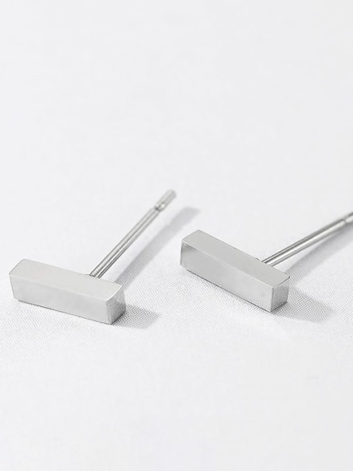 Desoto Stainless steel rectangle  Minimalist Stud Earring 2
