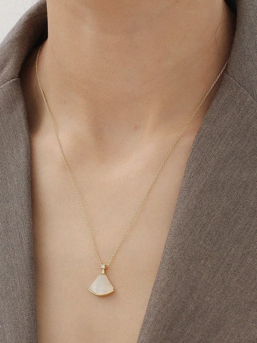 HYACINTH Brass  Shell geometry Dainty Trend Korean Fashion Necklace 1