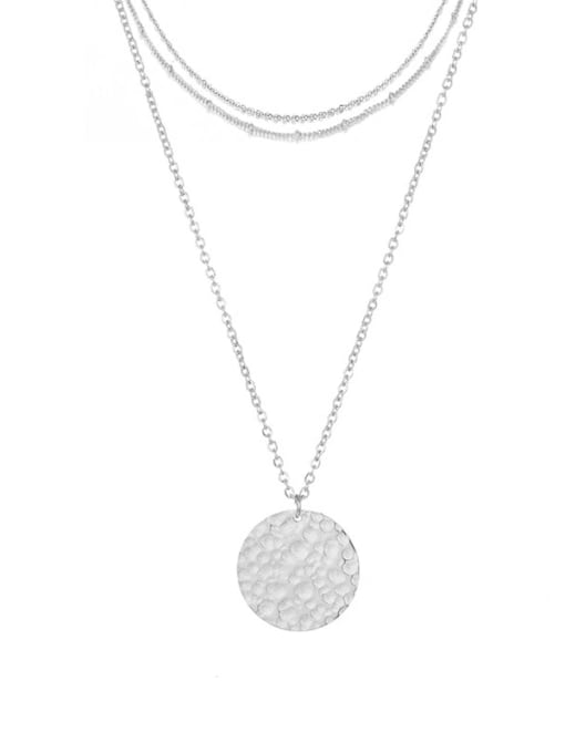 Desoto Stainless steel Geometric Minimalist Multi Strand Necklace 4