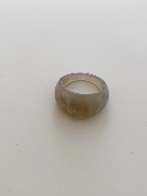 I 162 grey acrylic ring Resin Geometric Vintage Band Ring/Multi-Color Optional