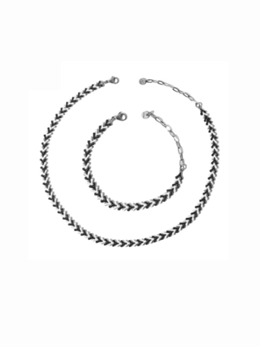 ACCA Titanium Steel Enamel Irregular Vintage Necklace 0